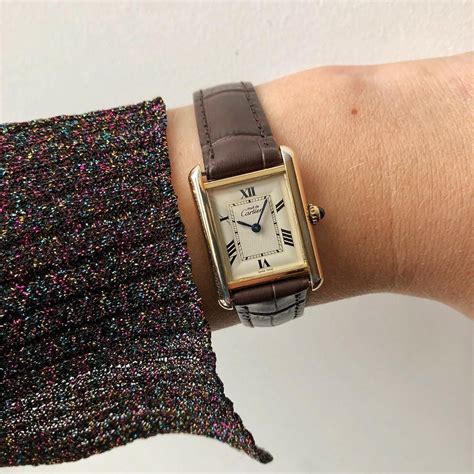 cartier tank must wrist|must de cartier tank vintage.